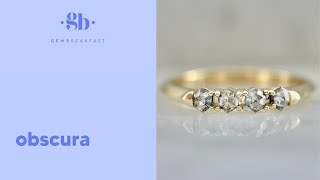 Obscura Salt & Pepper Hexagon Rose Cut Diamond Band