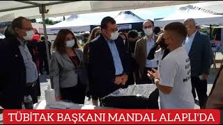 TÜBİTAK BAŞKANI HASAN MANDAL ALAPLI'DA BİLİM ŞENLİĞİ'Nİ ZİYARET ETTİ