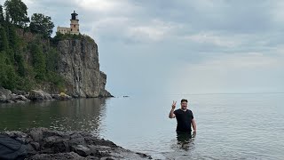 Quick impulse drive to split rock lighthouse to jump into Lake superior ￼/ Two Harbors, MN