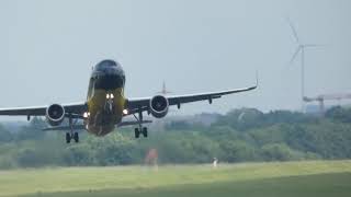 Mannschaftsairbus Eurowings A320 Takeoff @ Dortmund Airport