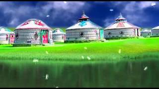 Outdoor blue sky and white clouds in the prairie mountains scenery photography&video background