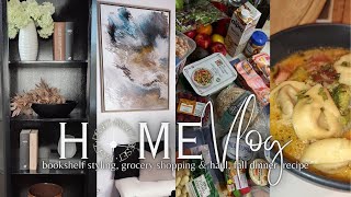 *NEW* GETTING MY HOME TOGETHER | CLEANING MOTIVATION | BOOKSHELF STYLING, GROCERY HAUL, DINNER IDEAS