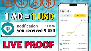 New Usdt Earning Site Usd Mining Site 2024 Best Investment Usdt Earning Website