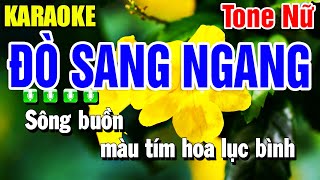 Karaoke Đò Sang Ngang Nhạc Sống Tone Nữ D#m | Beat Yến Như