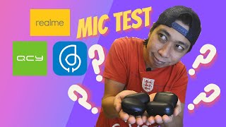 [HD] MIC TEST - HAYLOU + REALME + QCY - GT5, GT3, BUDS Q, T9S