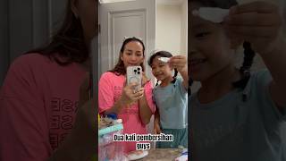 Bersihin makeup nya dua kali ya #daughter #mom #family #short #shorts #shortsfeed #makeup #pink