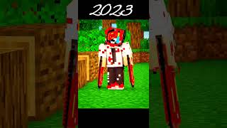 Minecraft chainsaw man transformation in different years #minecraft #shorts