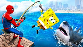 GTA 5 Spiderman vs SpongeBob Epic Ragdolls and Crazy Jumps (Funny Moments) #28